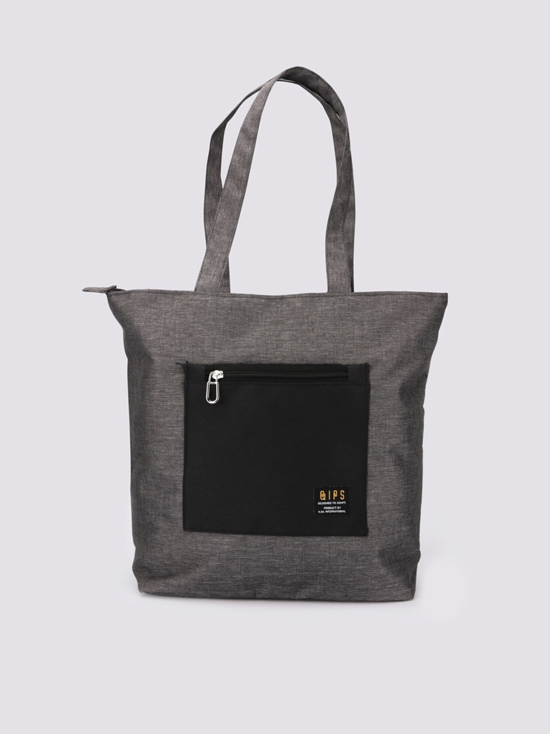 

QIPS Grey Melange Shopper Tote Bag