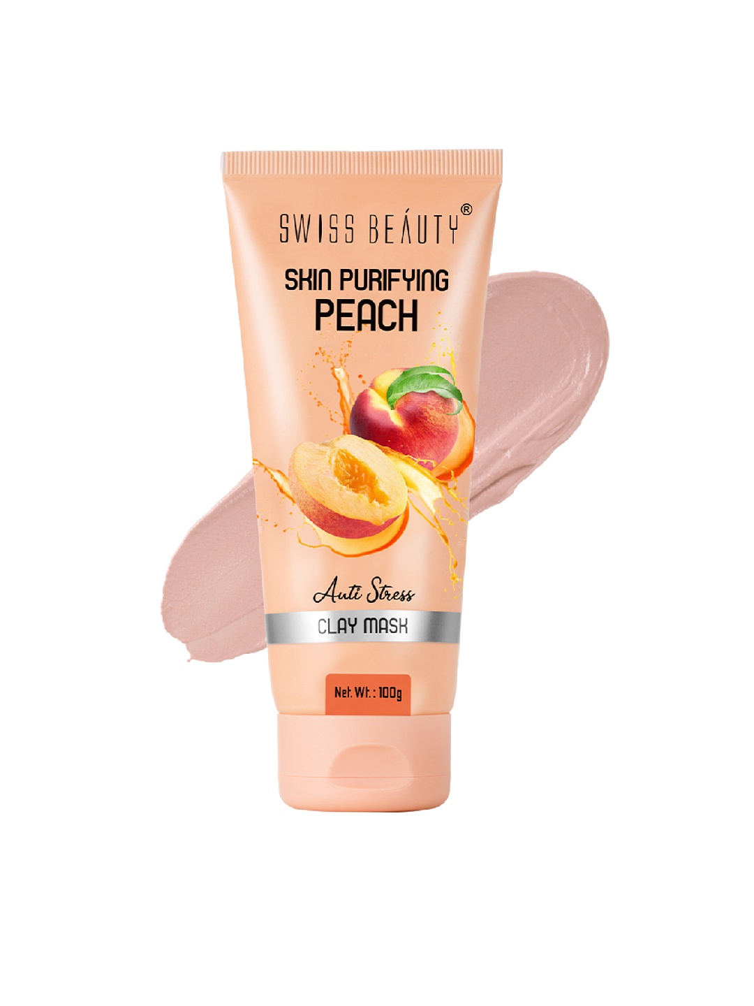 

SWISS BEAUTY Skin Purifying Peach Anti Stress Clay Mask 100g