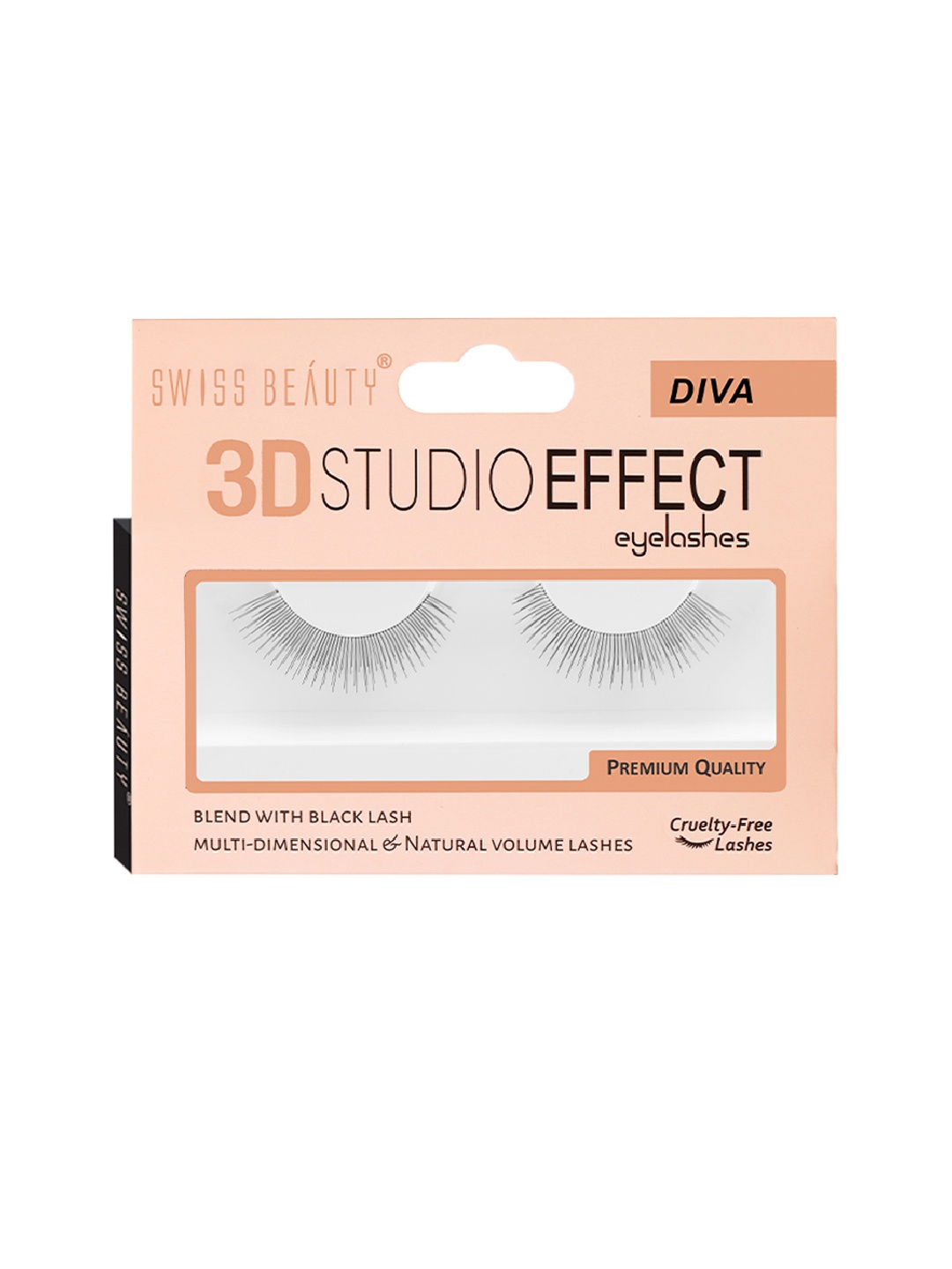 

SWISS BEAUTY 3D Studio Effect Eyelashes - Diva, Black
