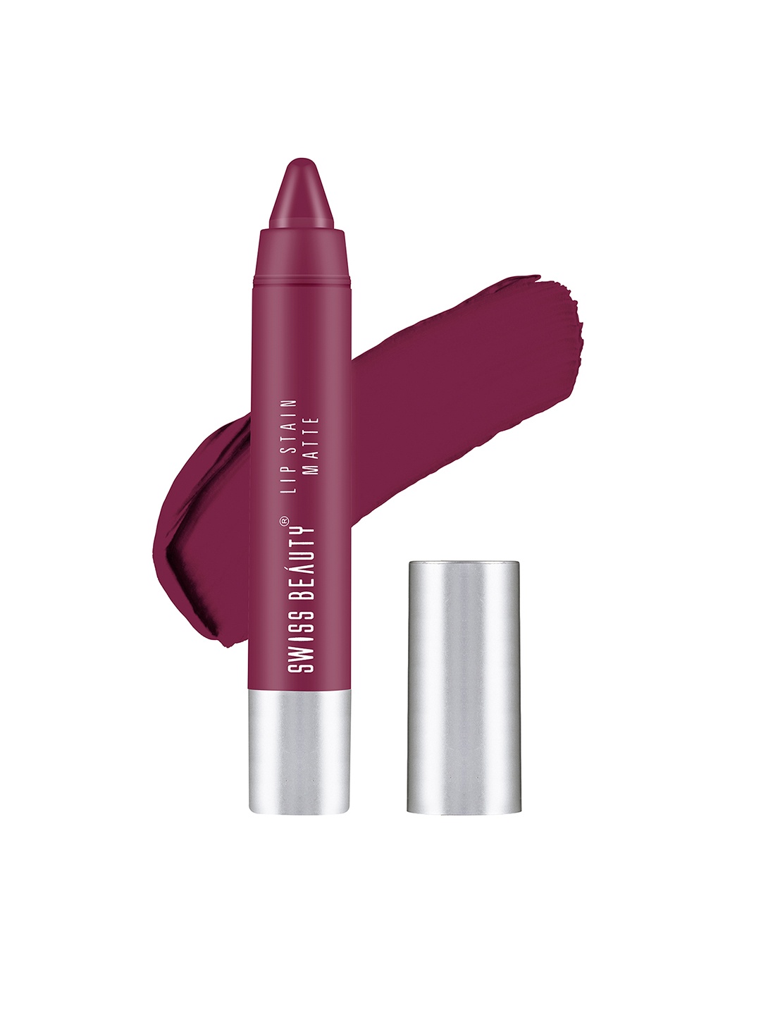 

SWISS BEAUTY Lip Satin Matte Lipstick - Velvet Maroon, Purple