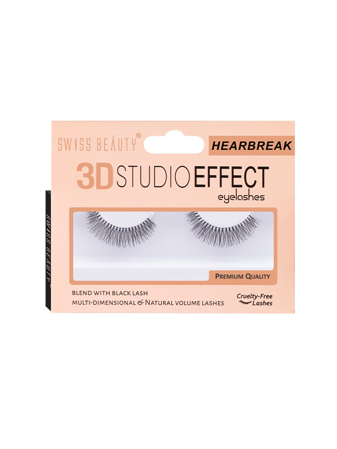 

SWISS BEAUTY 3D Studio Effect Eyelashes - Heart Break, Black