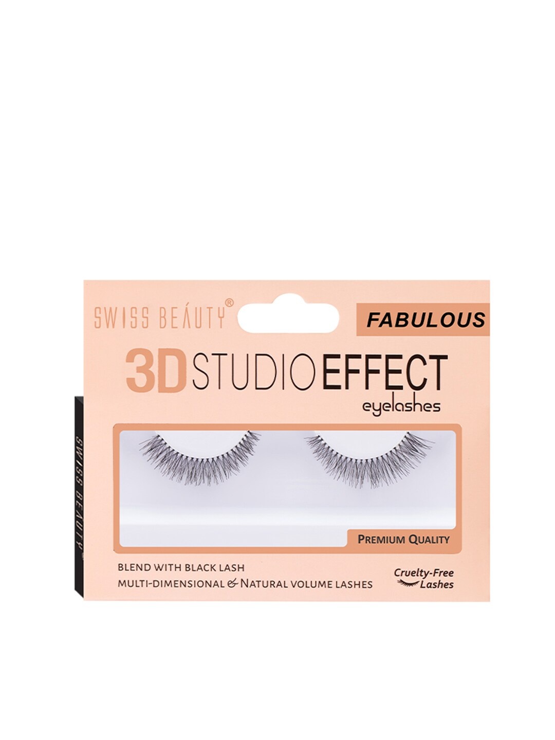 

SWISS BEAUTY Premium Quality 3D Studio Effect Eyelashes - Fabulous, Peach
