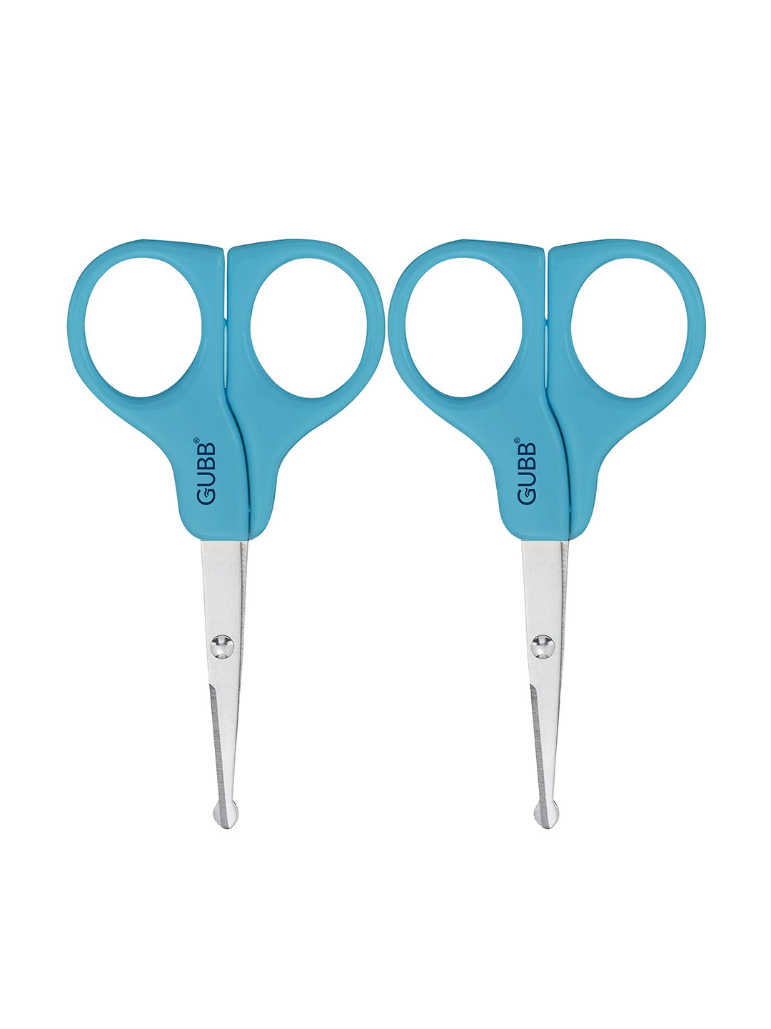 

GUBB Set of 2 Convenient Portable & Compact Safety Scissors, Red