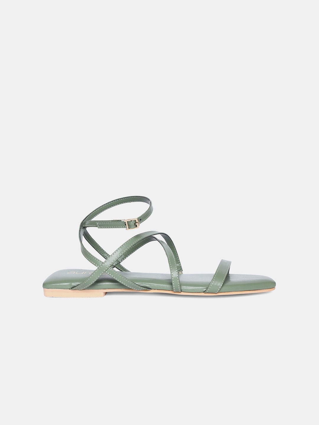 

AURELIA Women Green Open Toe Flats