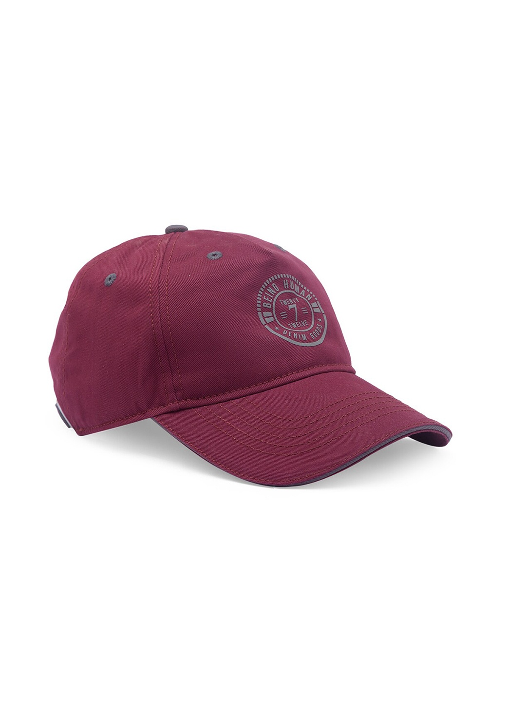 

Being Human Men Red & Grey Printed Baseball Cap