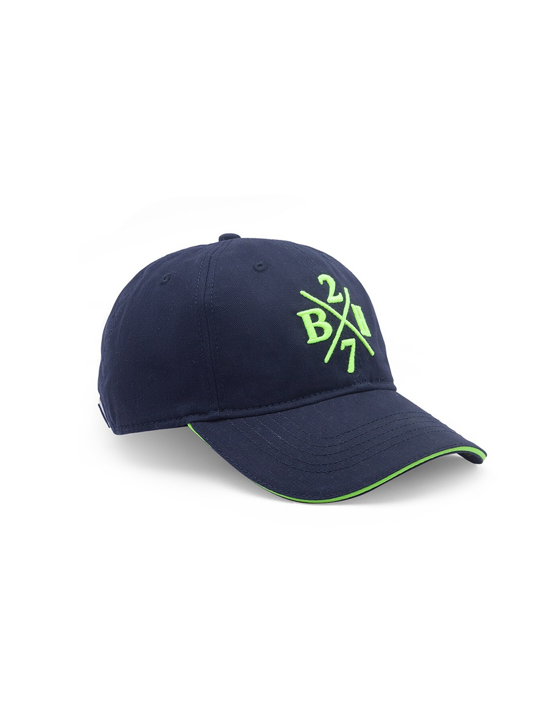 

Being Human Men Navy Blue & Green Printed Cotton Baseball Cap