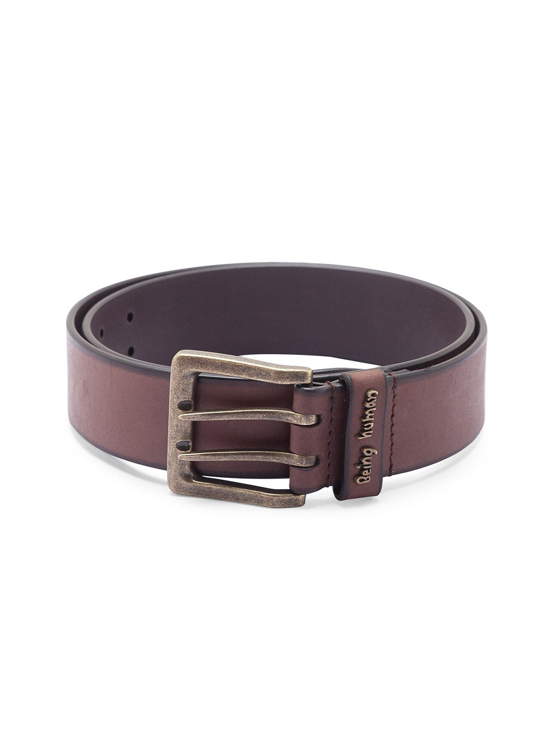 

Being Human Men Tan Brown Leather Belt