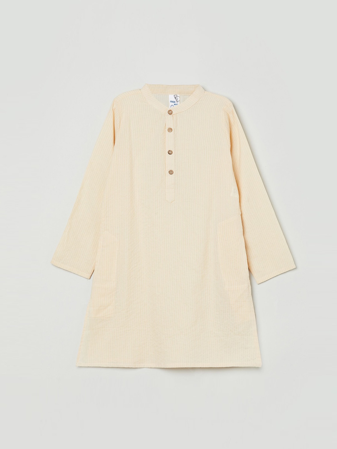 

max Boys Beige Striped Kurta