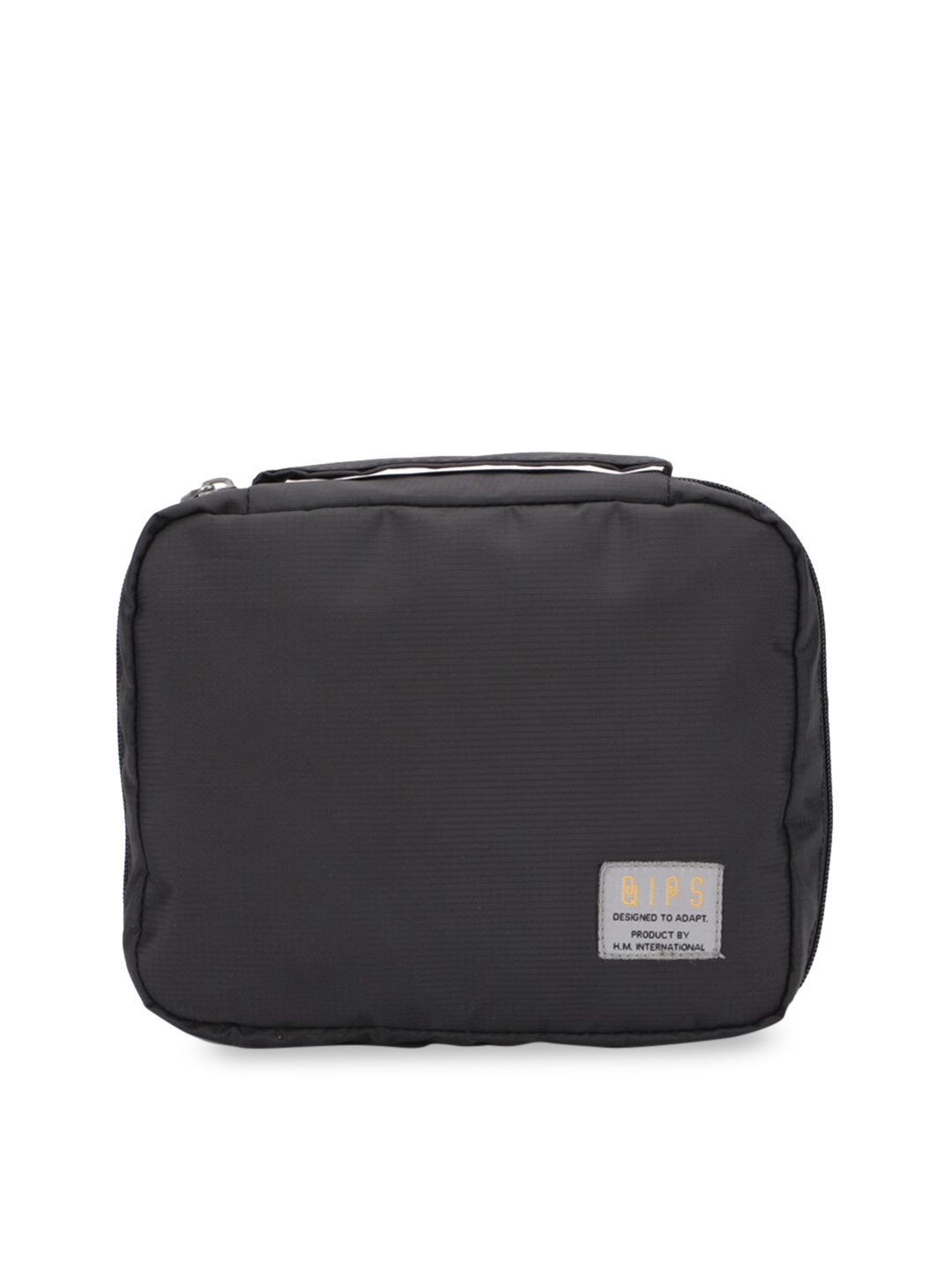 

QIPS Black Solid Travel Pouch