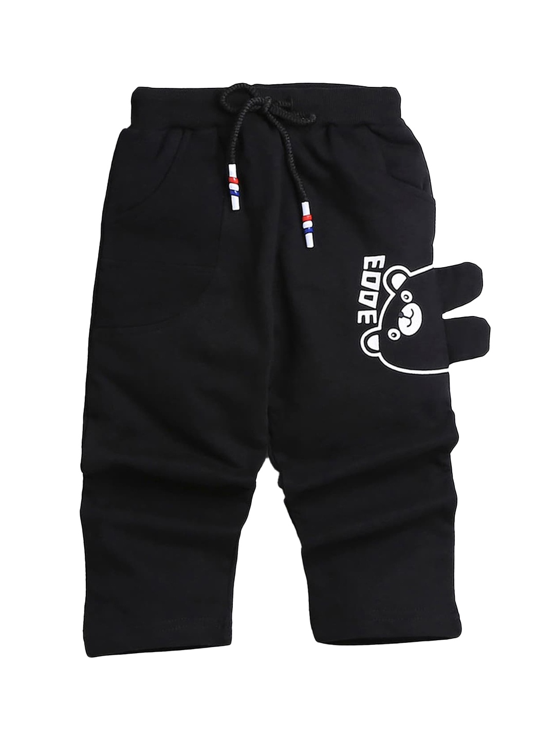 

Hopscotch Boys Black Solid Track Pant