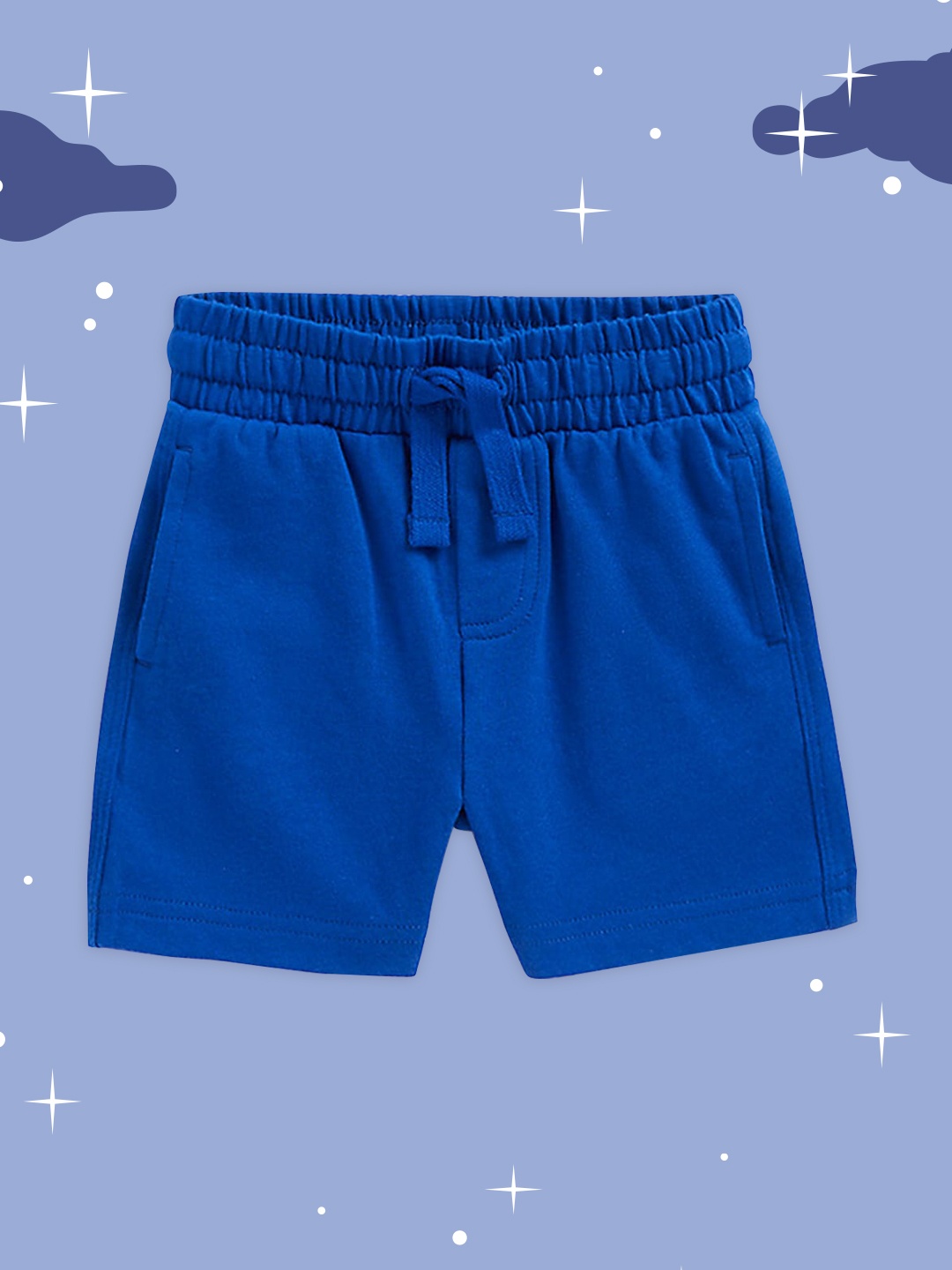 

mothercare Infant Boys Blue Solid Pure Cotton Regular Shorts