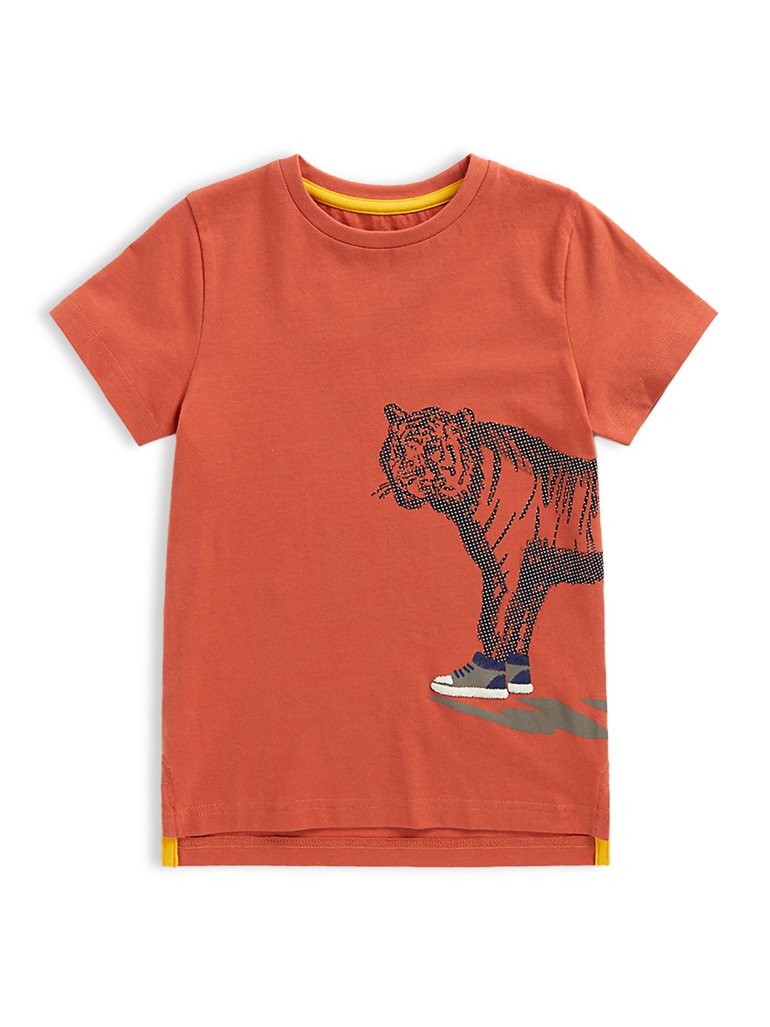 

mothercare Boys Rust Orange & Black Printed T-shirt