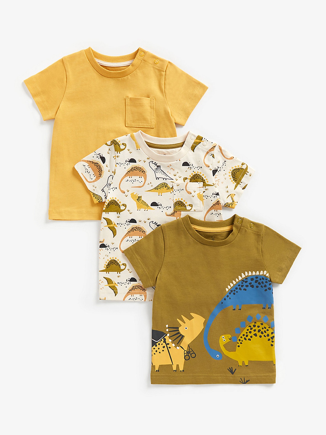 

mothercare Infant Boys 3-Pcs T-shirts, Brown