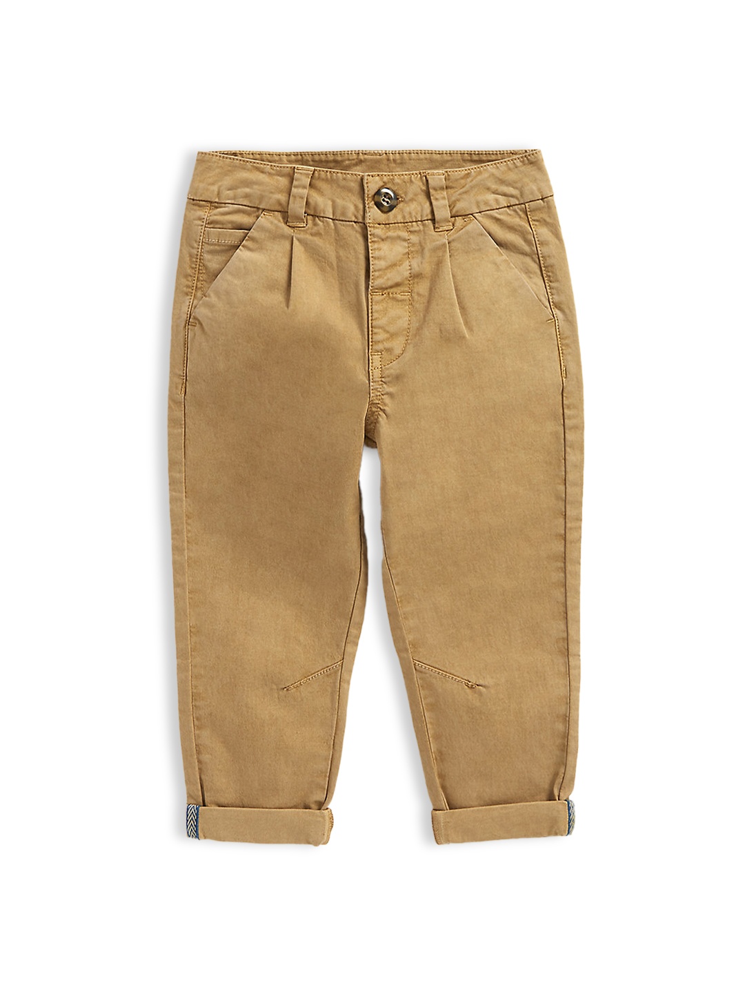 

mothercare Boys Brown Solid Pleated Chinos Trousers