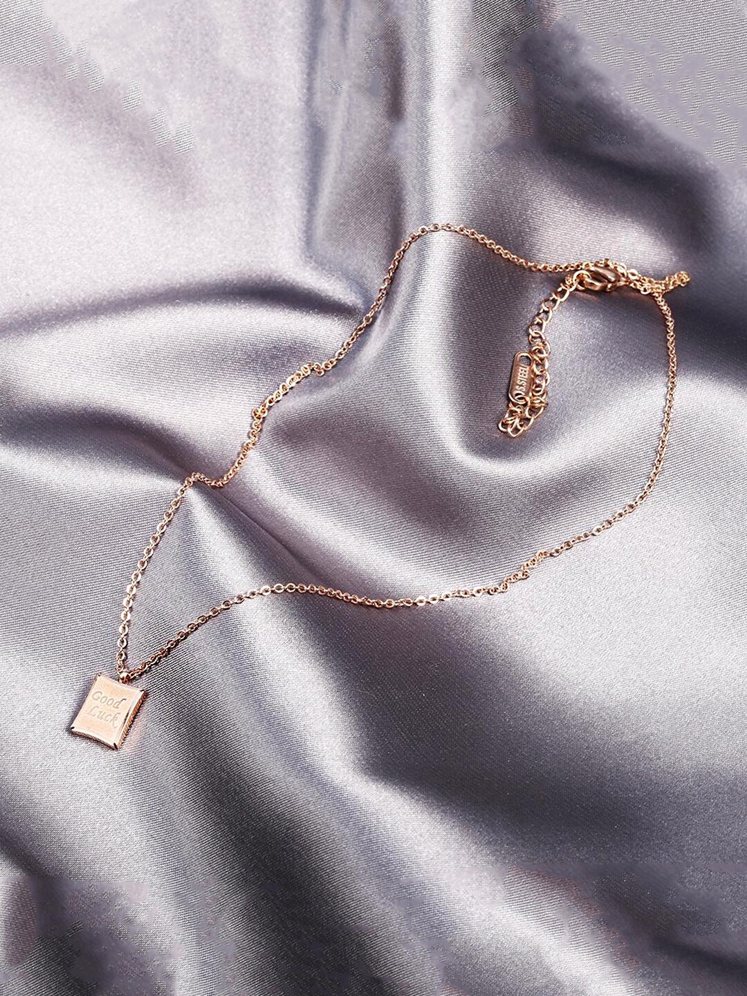

Yellow Chime Rose Gold-Plated Good Luck Charm Pendant With Chain