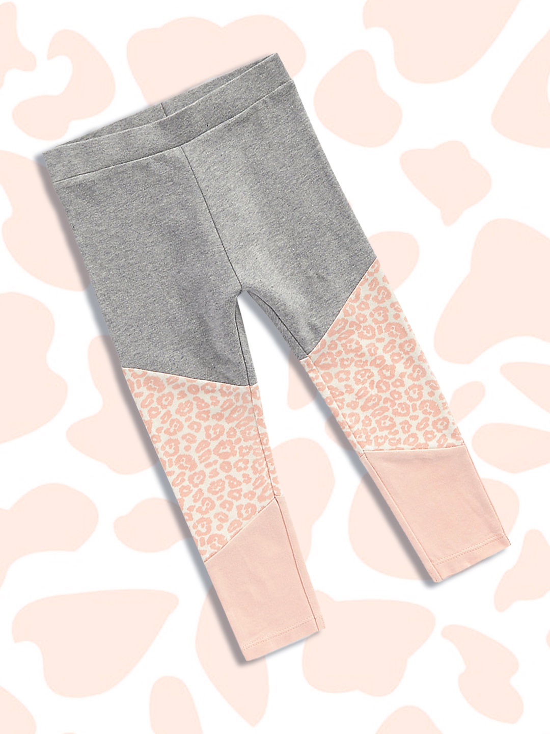 

mothercare Girls Pink & Grey Printed Leggings