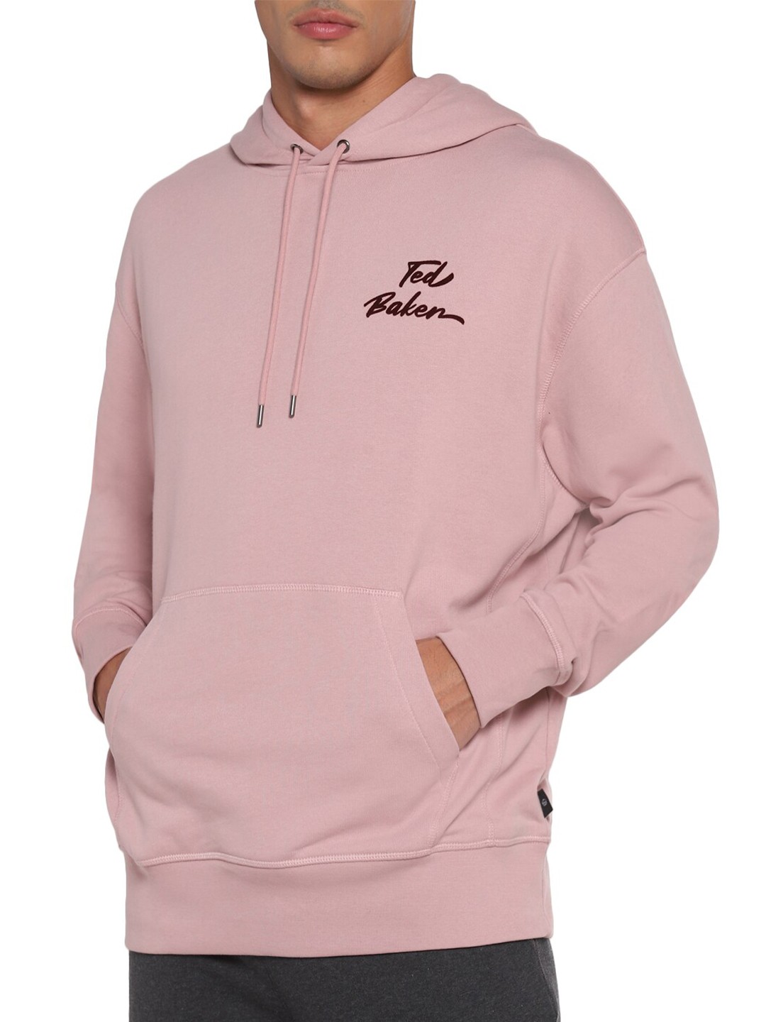 

Ted Baker Men Pink Hooded Sweatshirt