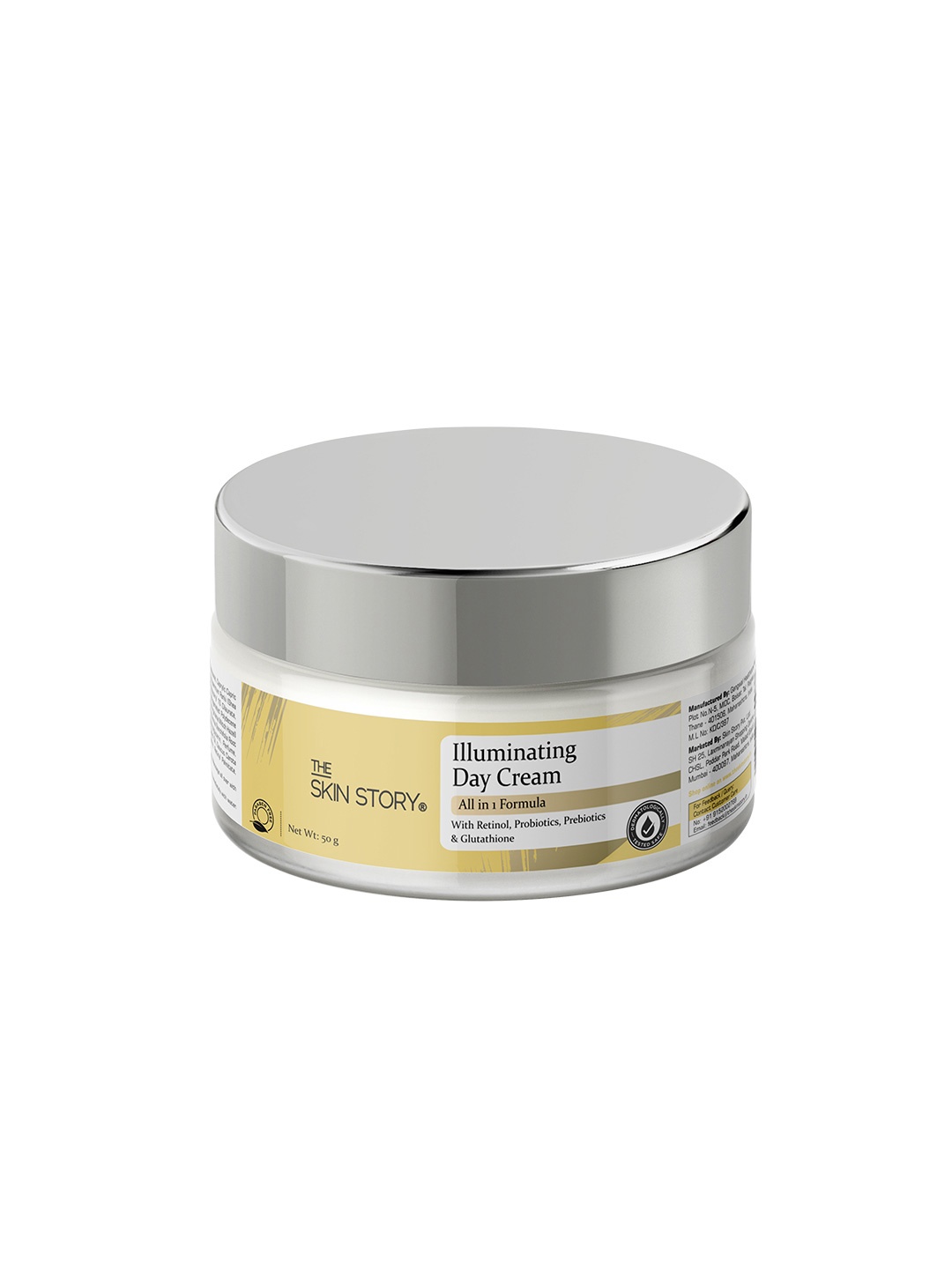 

THE SKIN STORY Illuminating Day Cream with Retinol, Probiotics & Glutathione 50 g, Yellow