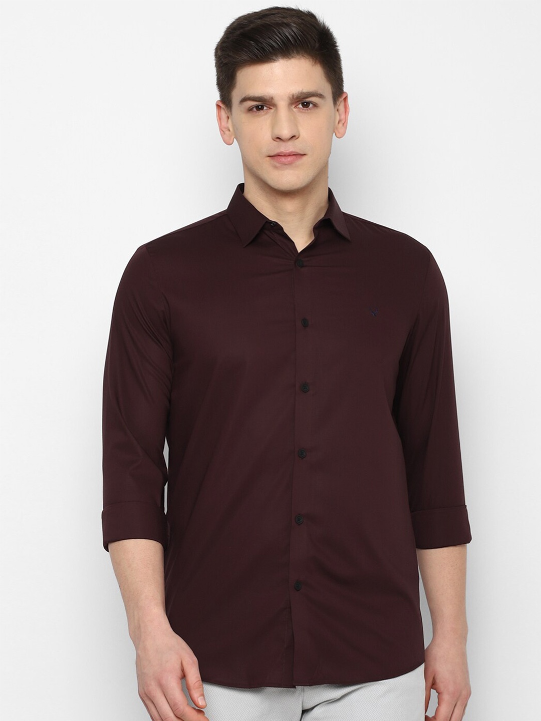 

Allen Solly Men Maroon Slim Fit Casual Shirt