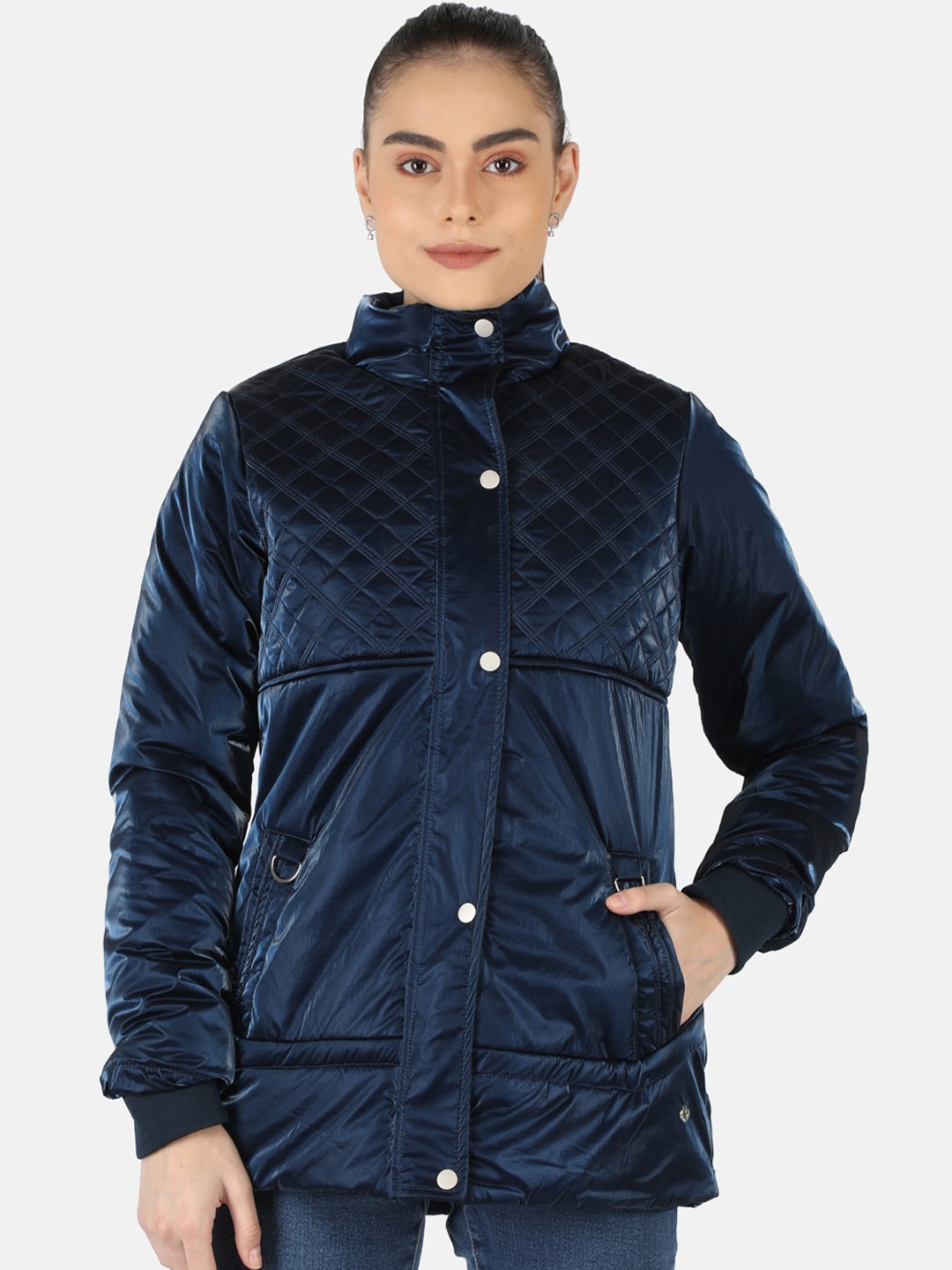 

Monte Carlo Women Navy Blue Lightweight Quilted Jacket