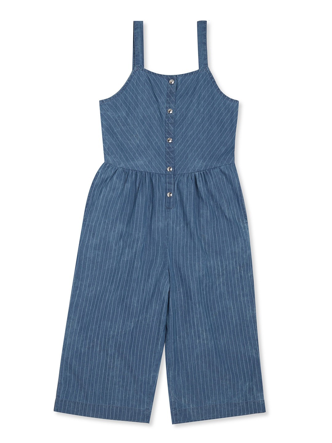

Pepe Jeans Girls Blue Striped Basic Jumpsuit