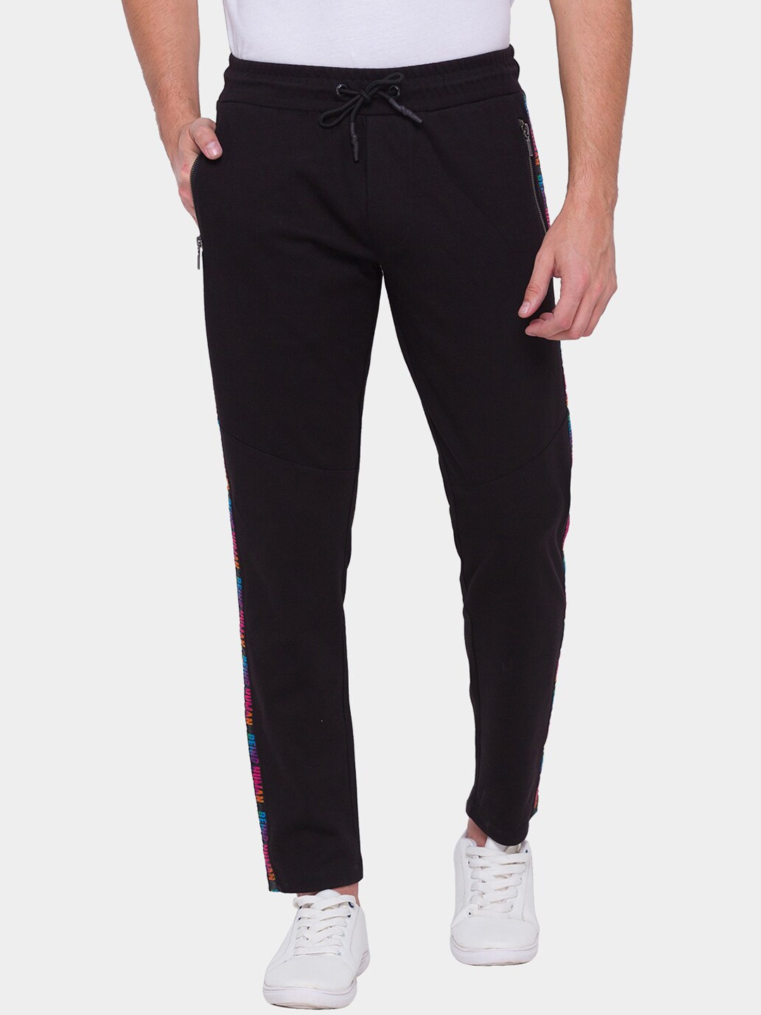 

Being Human Men Black Solid Regular Fit Track Pant