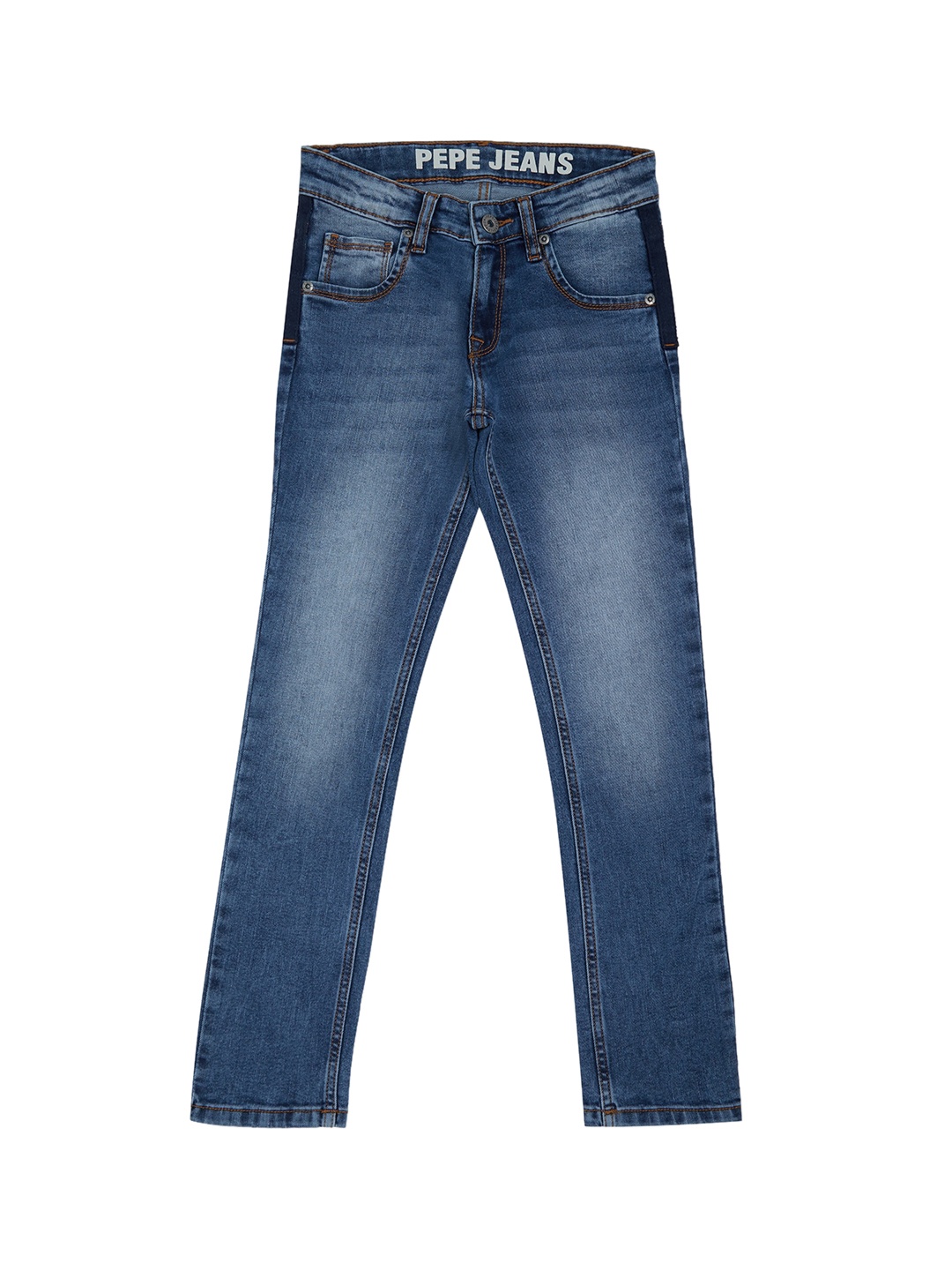 

Pepe Jeans Boys Slim Fit Heavy Fade Stretchable Jeans, Blue