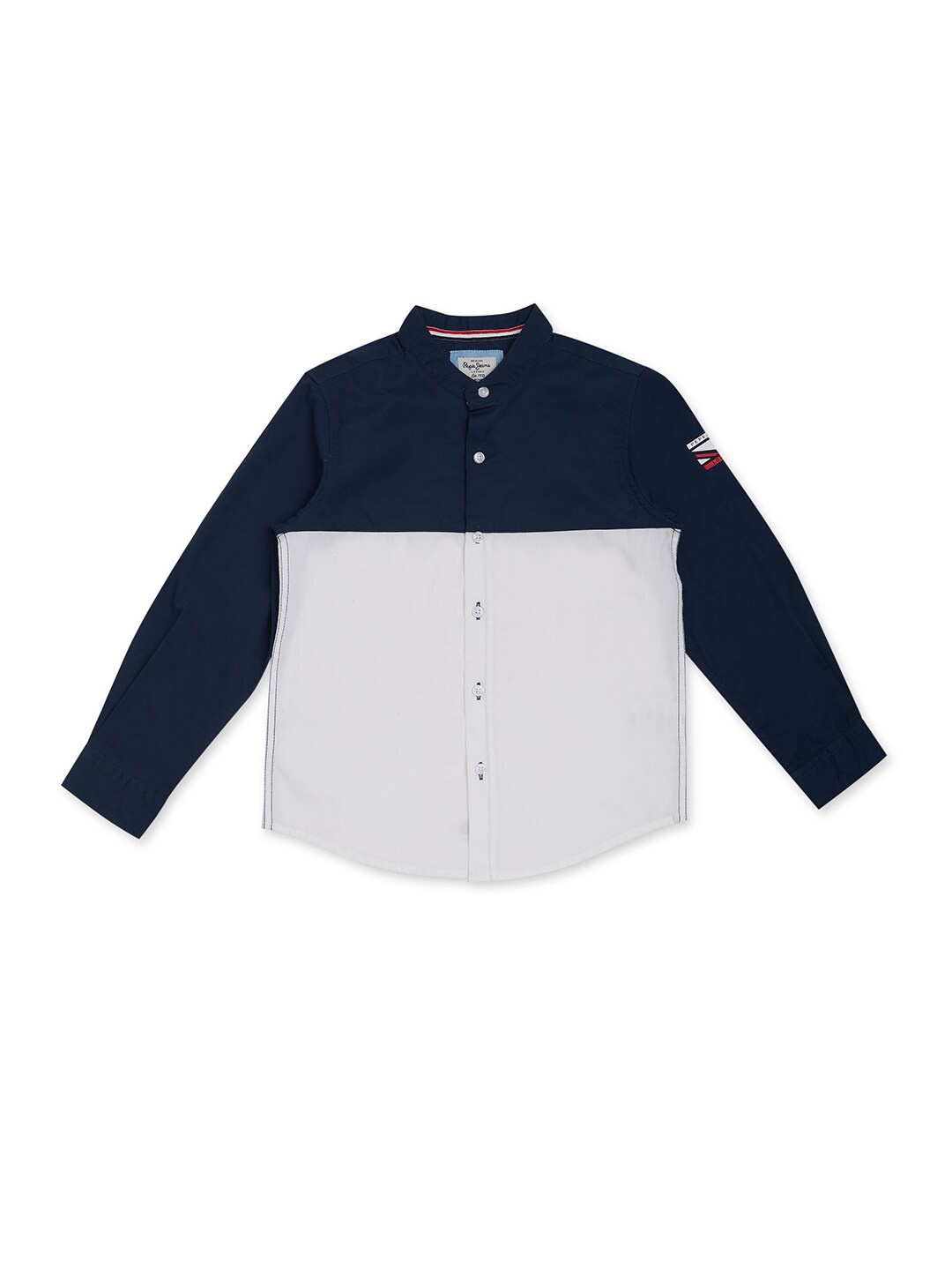 

Pepe Jeans Boys Navy Blue Colourblocked Casual Shirt