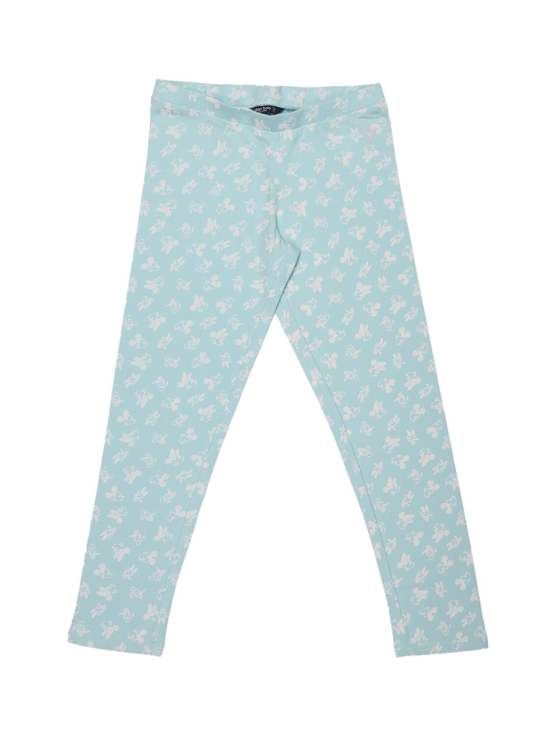 

ALLEN SOLLY JUNIOR Girls Blue & White Printed Leggings