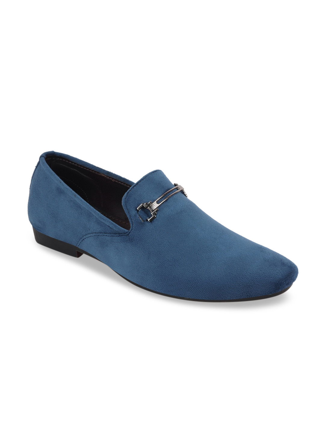 

FAUSTO Men Blue Lightweight Velvet Loafers