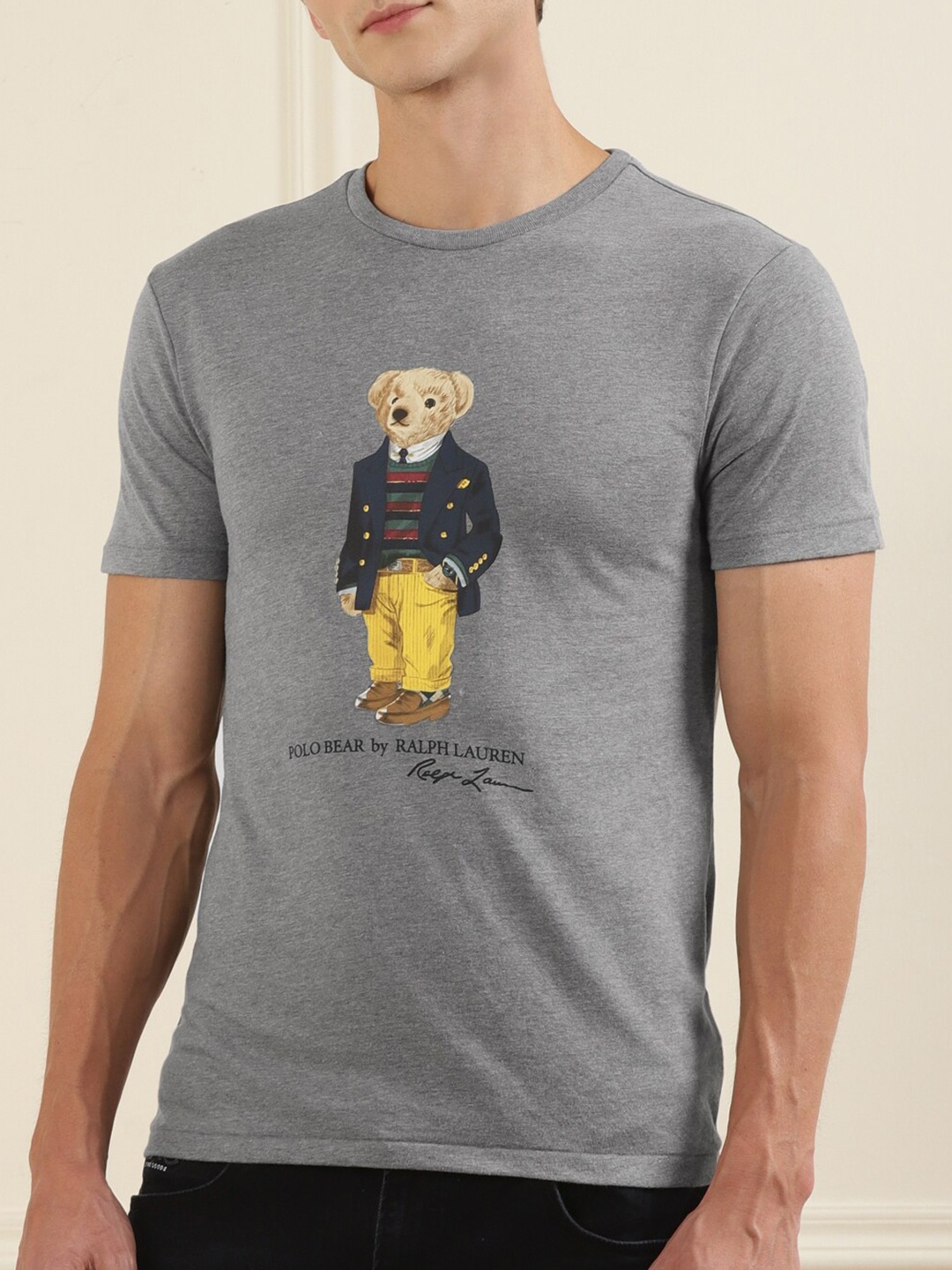 

Polo Ralph Lauren Men Grey Printed T-shirt