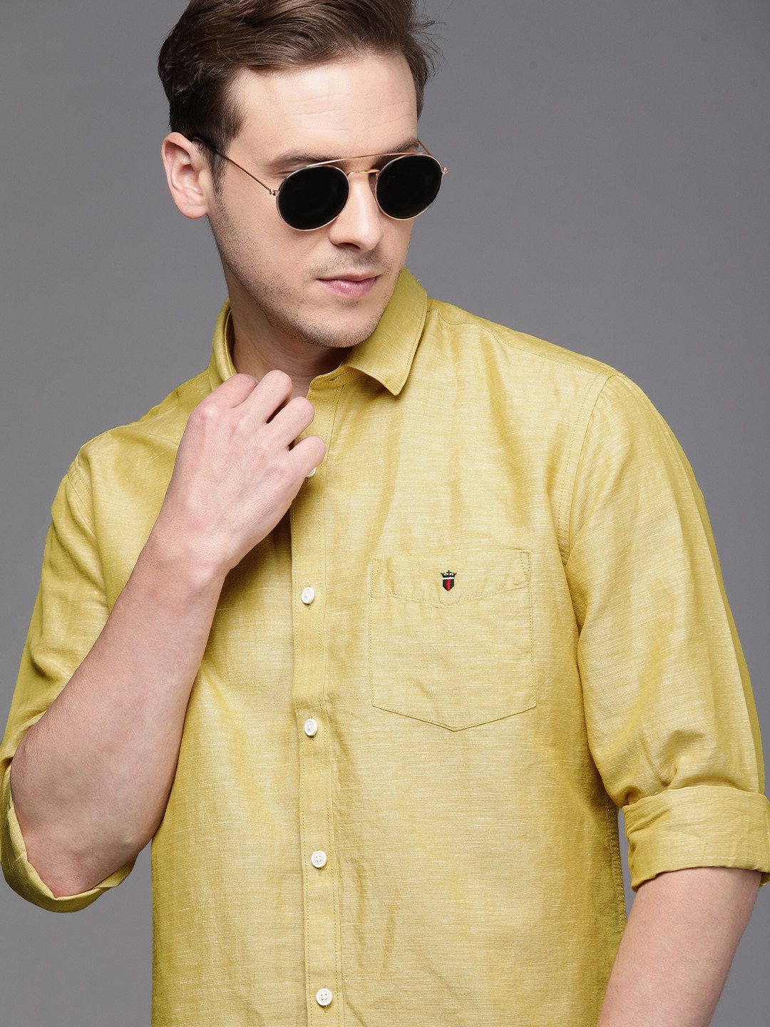 

Louis Philippe Sport Men Yellow Slim Fit Casual Shirt