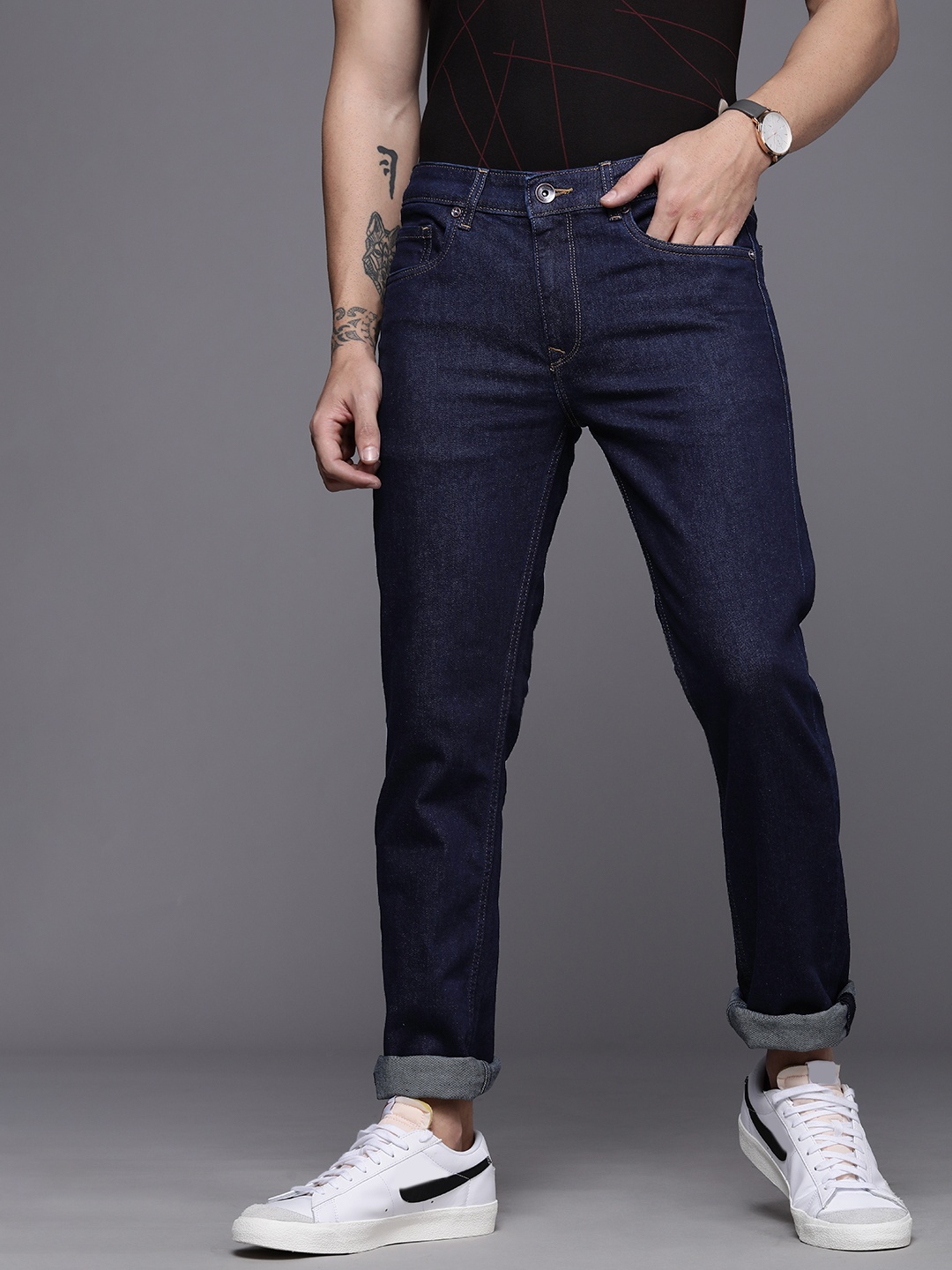 

Louis Philippe Jeans Men Blue Slim Fit Low-Rise Stretchable Jeans