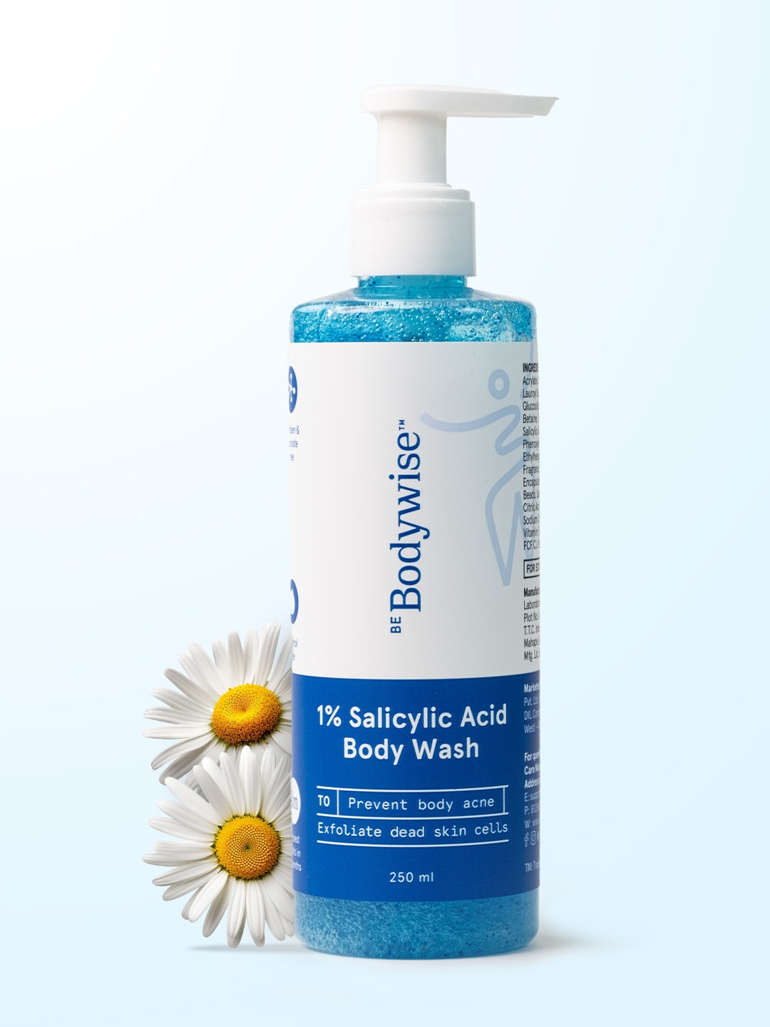 

Be Bodywise 1% Salicylic Acid Body Wash Shower Gel Exfoliates & Prevents Body Acne 250ml, Blue