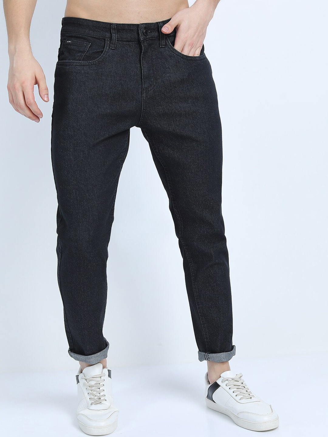

HIGHLANDER Men Black Tapered Fit Stretchable Jeans