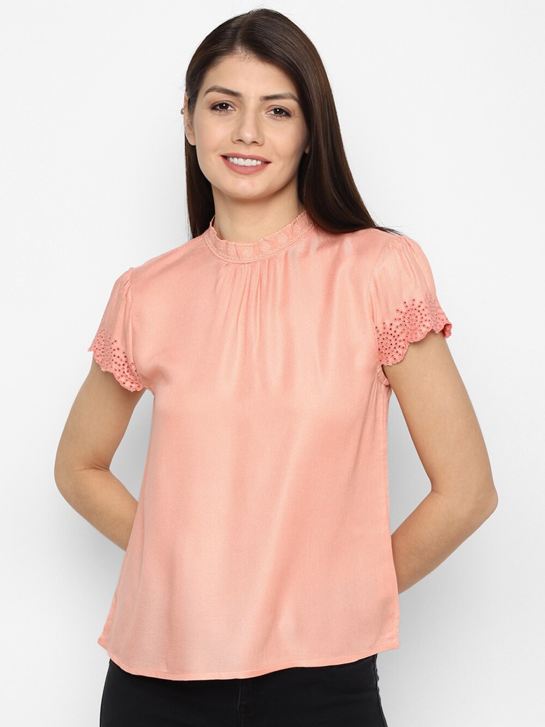 

Allen Solly Woman Peach-Coloured Top