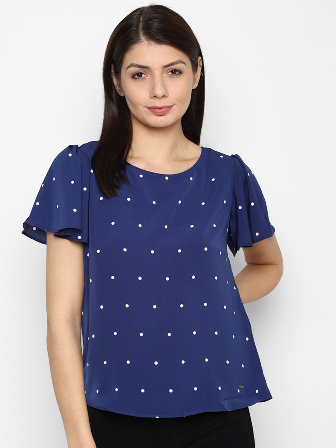 

Allen Solly Woman Navy Blue Print Top