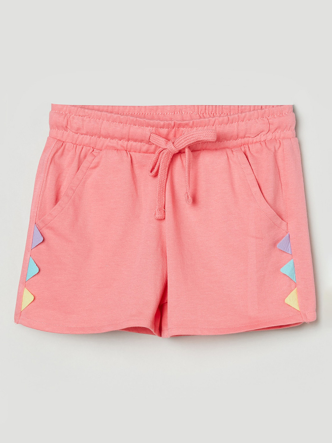 

max Girls Fuchsia Solid Pure Cotton Shorts