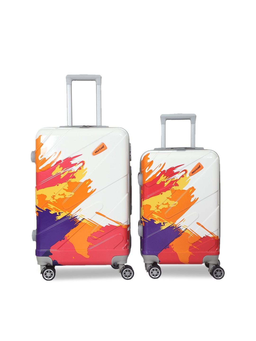 

Polo Class Set Of 2 Hard-Sided Trolley Suitcases, White