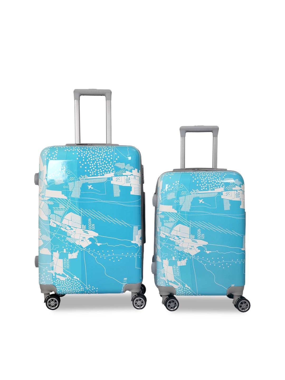 

Polo Class Set of 2 Hard-Sided Trolley Suitcases, Blue