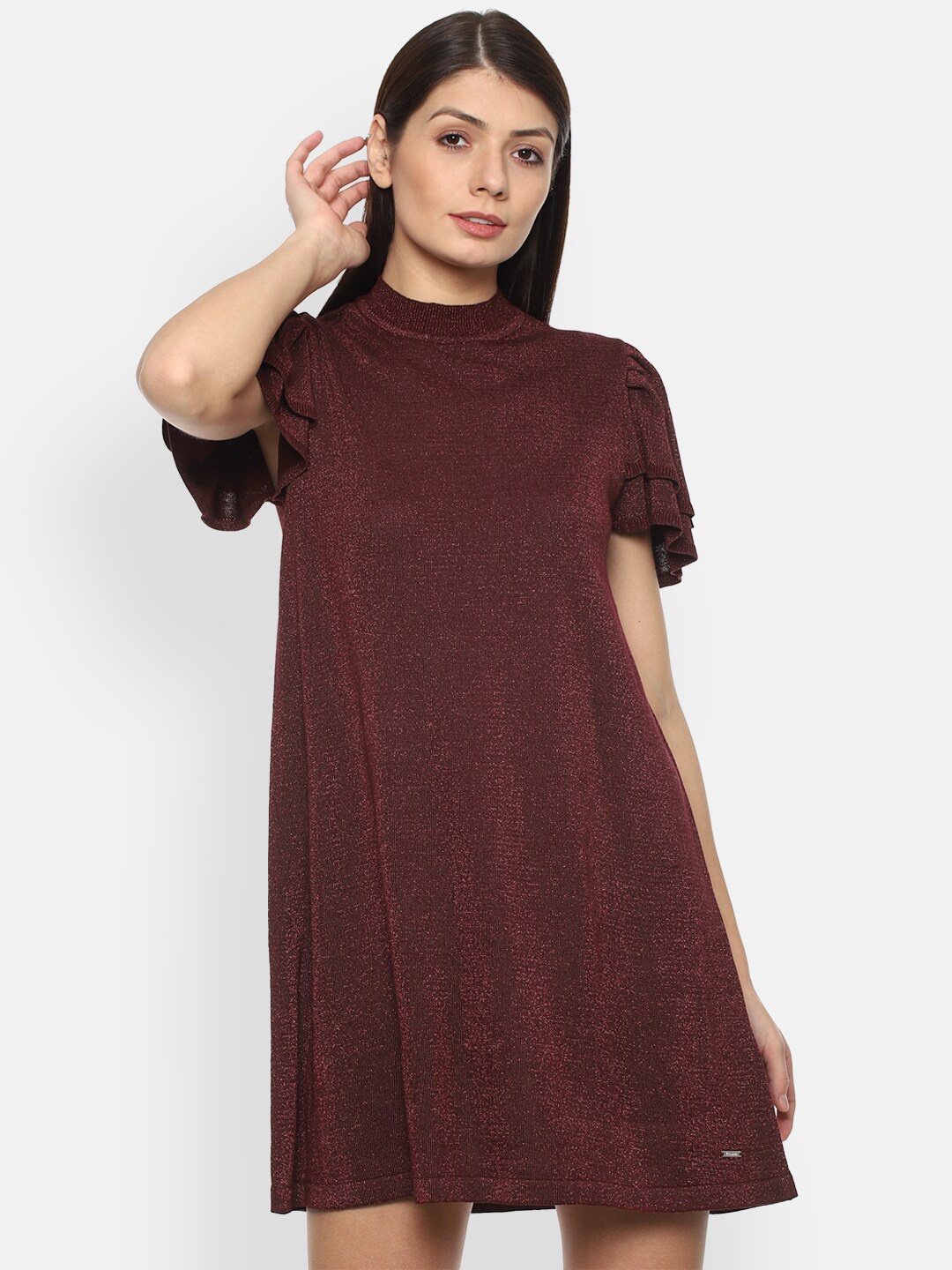 

Van Heusen Woman Maroon A-Line Dress