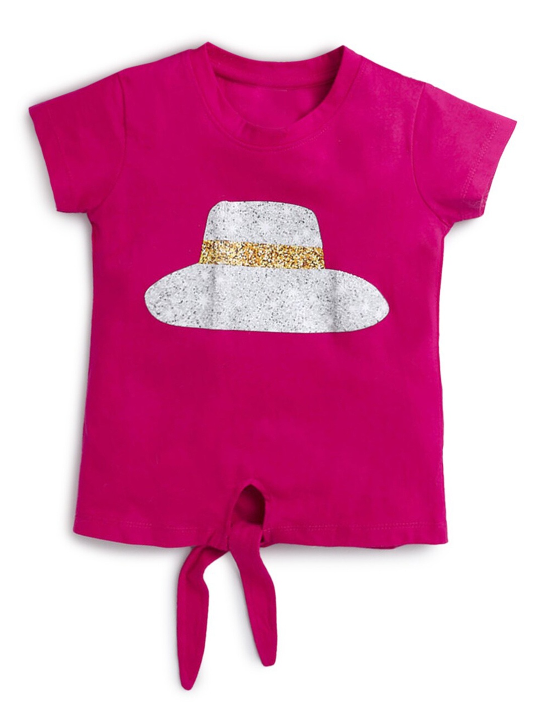 

Hopscotch Girls Fuchsia Printed T-shirt