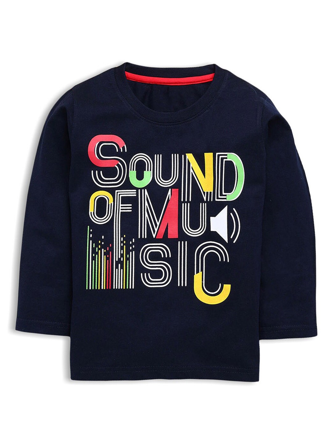 

Hopscotch Boys Navy Blue Typography T-shirt