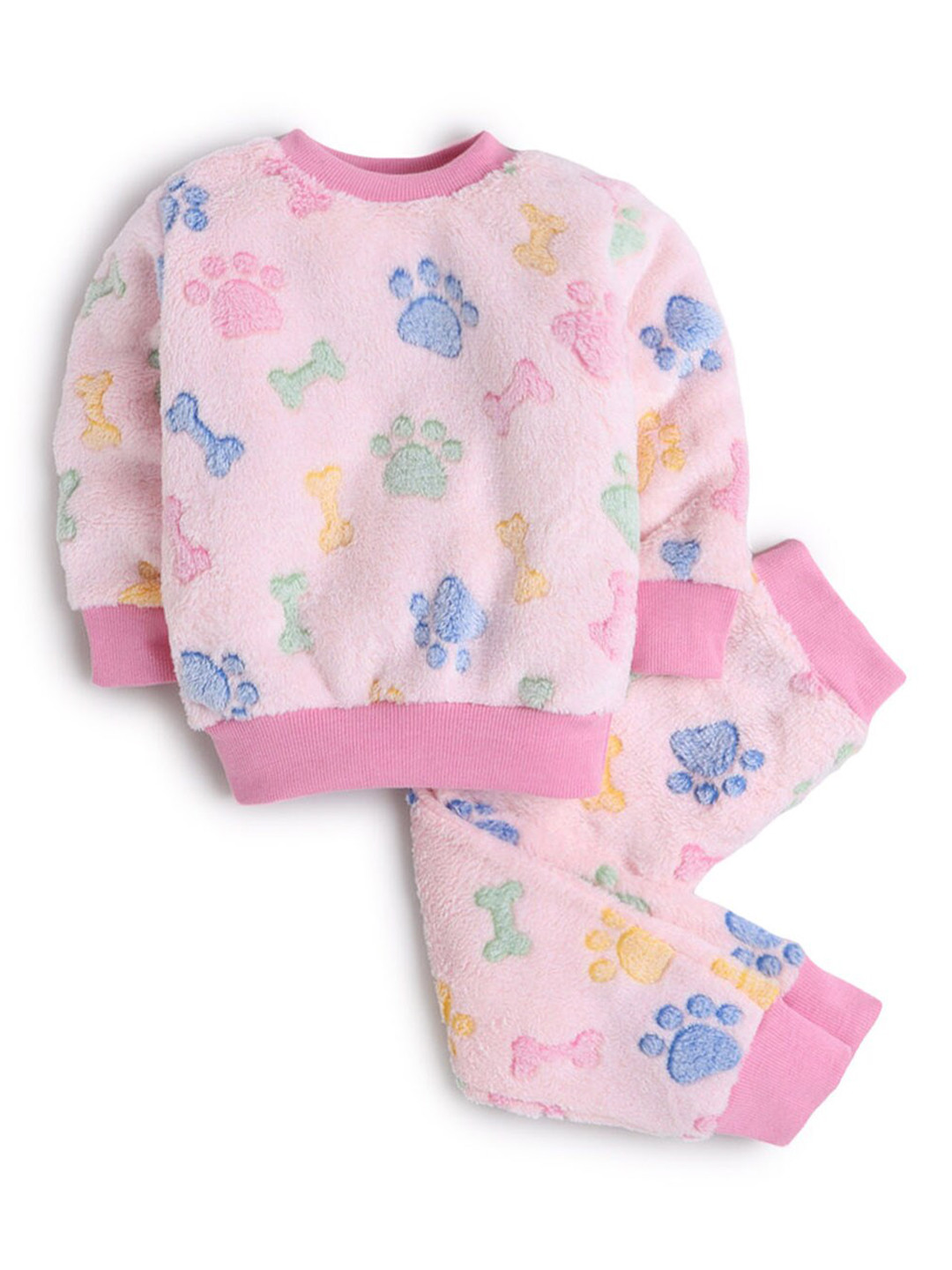 

Hopscotch Girls Pink Printed T-shirt with Trousers