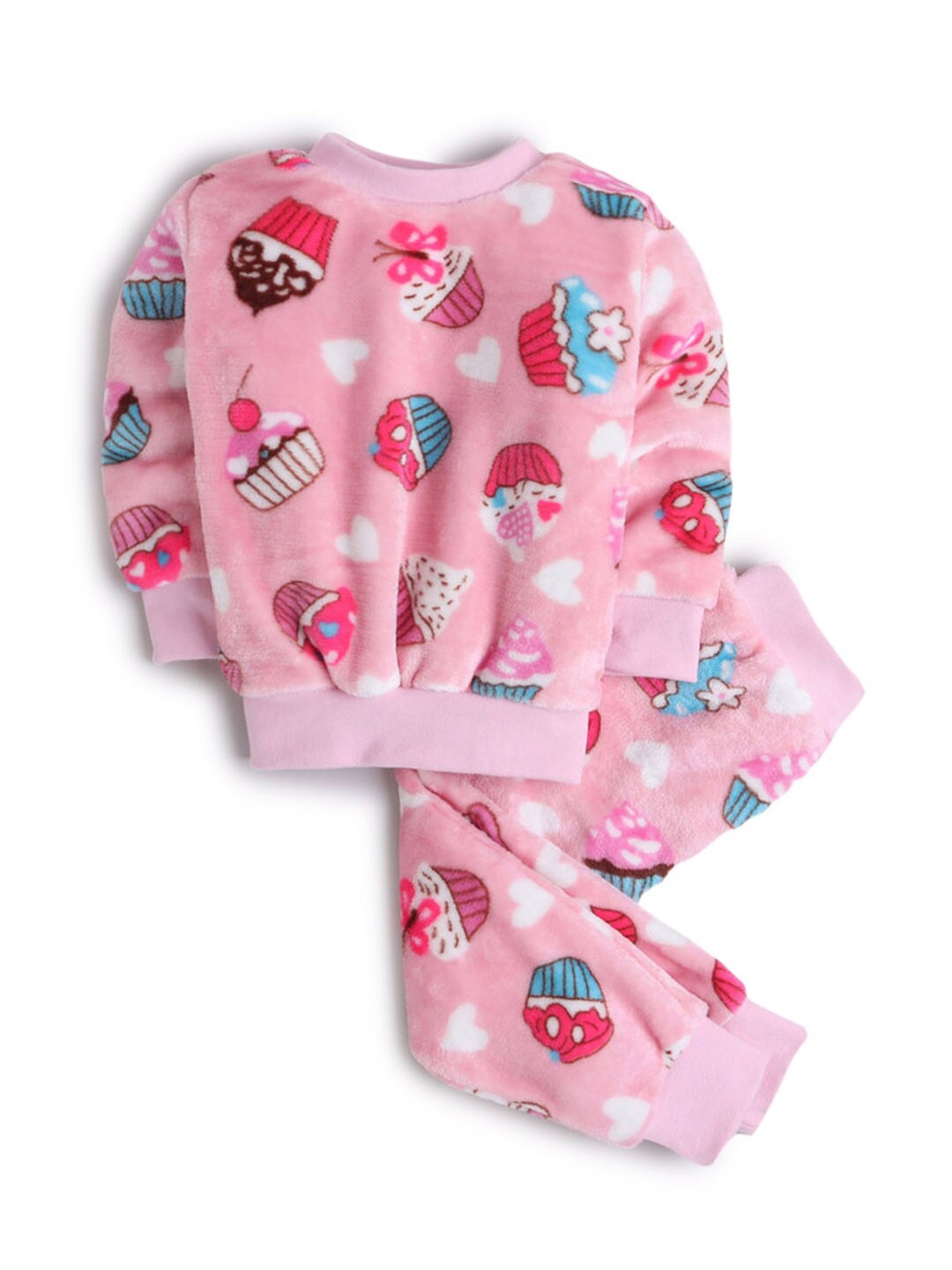 

Hopscotch Girls Pink Printed T-shirt with Trousers
