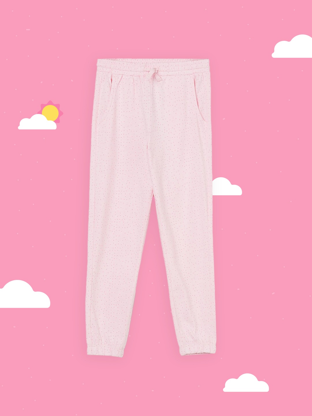 

Fame Forever by Lifestyle Girls Pink Printed Organic Cotton Joggers