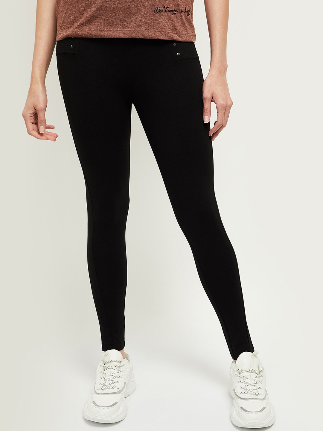 

max Women Black Slim Fit Trousers