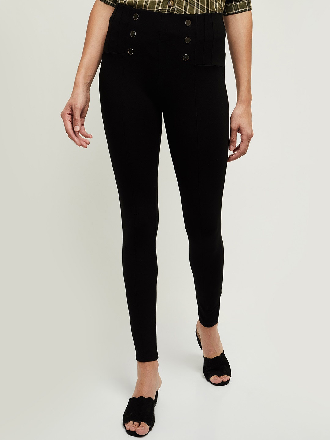 

max Women Black Trousers