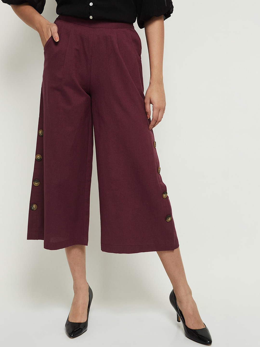 

max Women Red Culottes Trousers