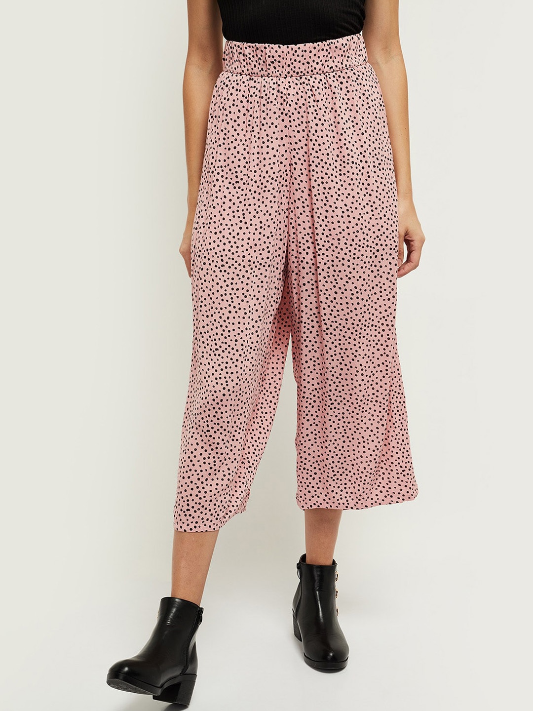 

max Women Pink Printed Trousers
